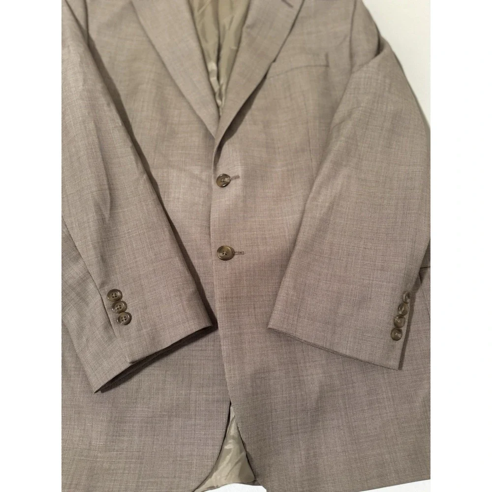 Ralph Lauren Polo Mens Blazer Jacket Sport Suit Coat Wool Cashmere Blend Tan 44L
